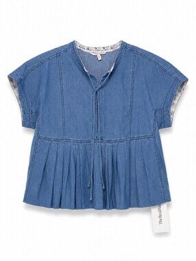 REBECCA TAYLOR | Ruffle Chambray Shirt